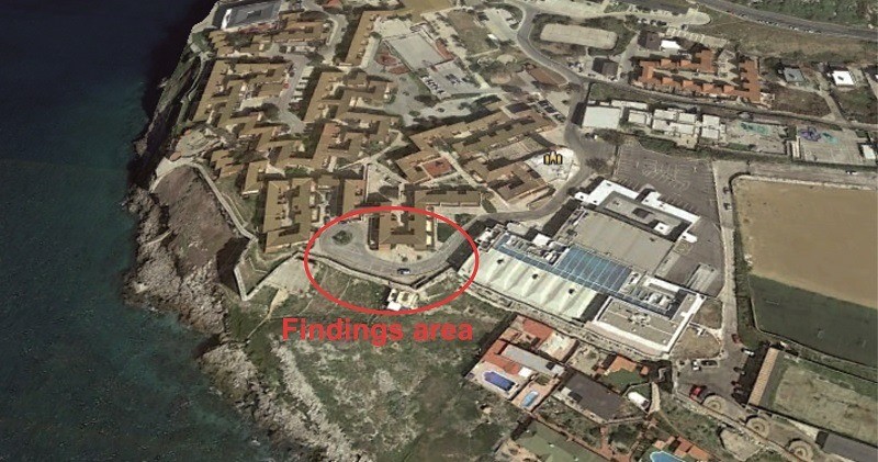 Area of Europa Point where the medieval wall and ceramics were found.